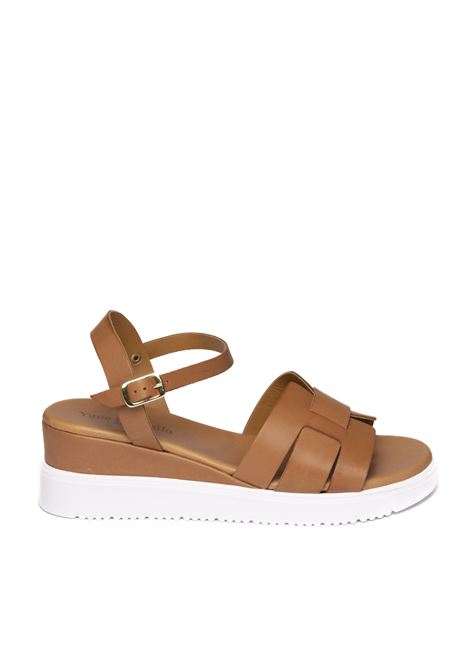 Tan leather sandal YUNA MARSELLA | FZ318VIT-CUOIO